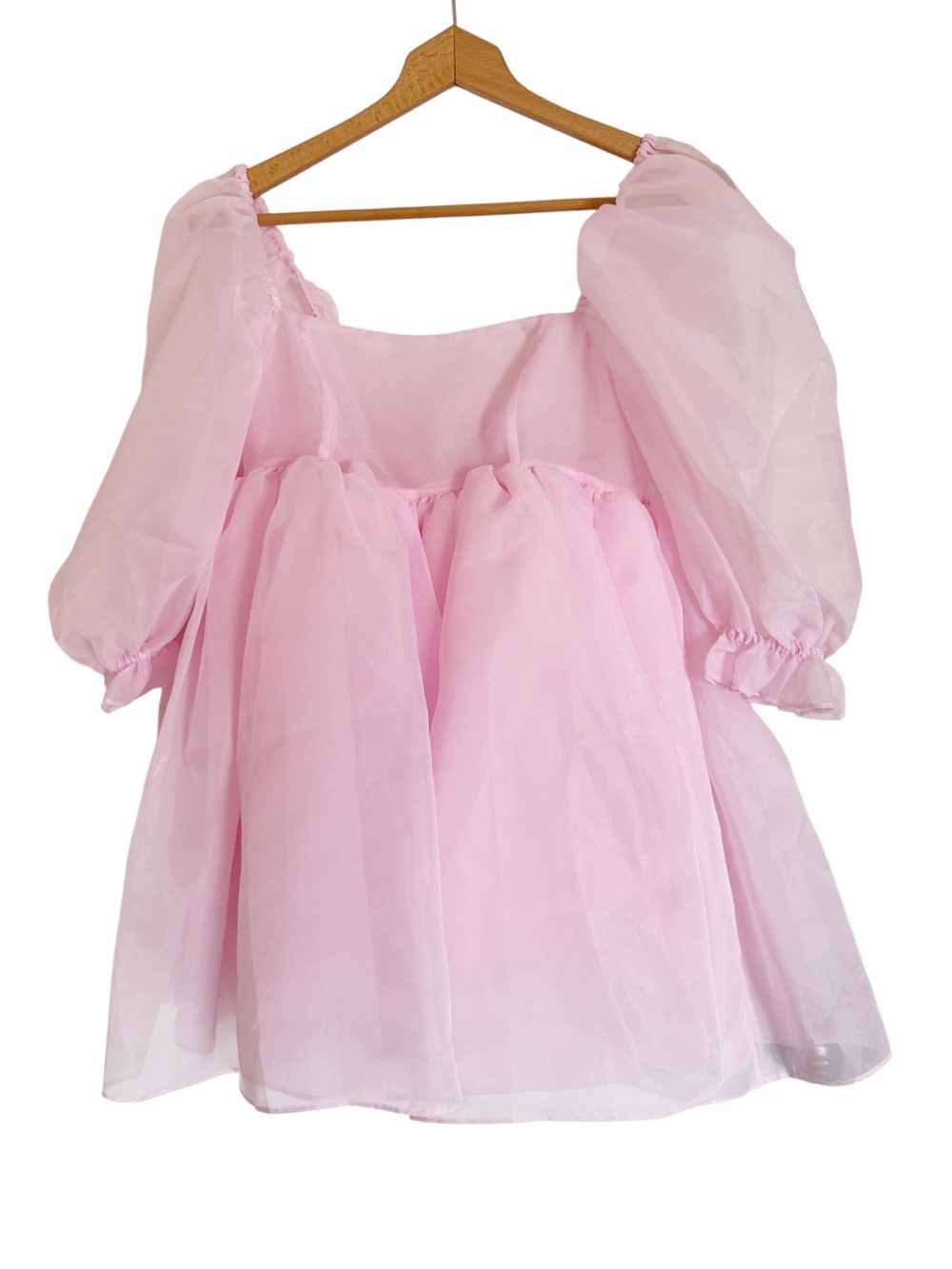 Selkie The Angel Delight Castle Pink Puff Sleeve Mini Babydoll Dress size S